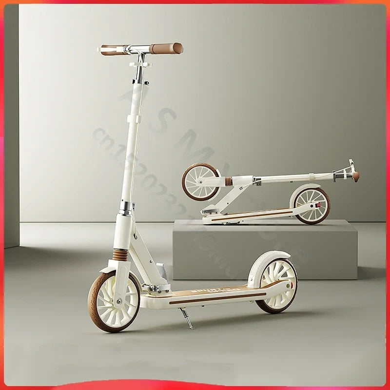 Children's Scooter, Foldable Bicycle, Large Children's Sliding Wheel, Campus Adult Two Wheel Scooter 5-15 years old