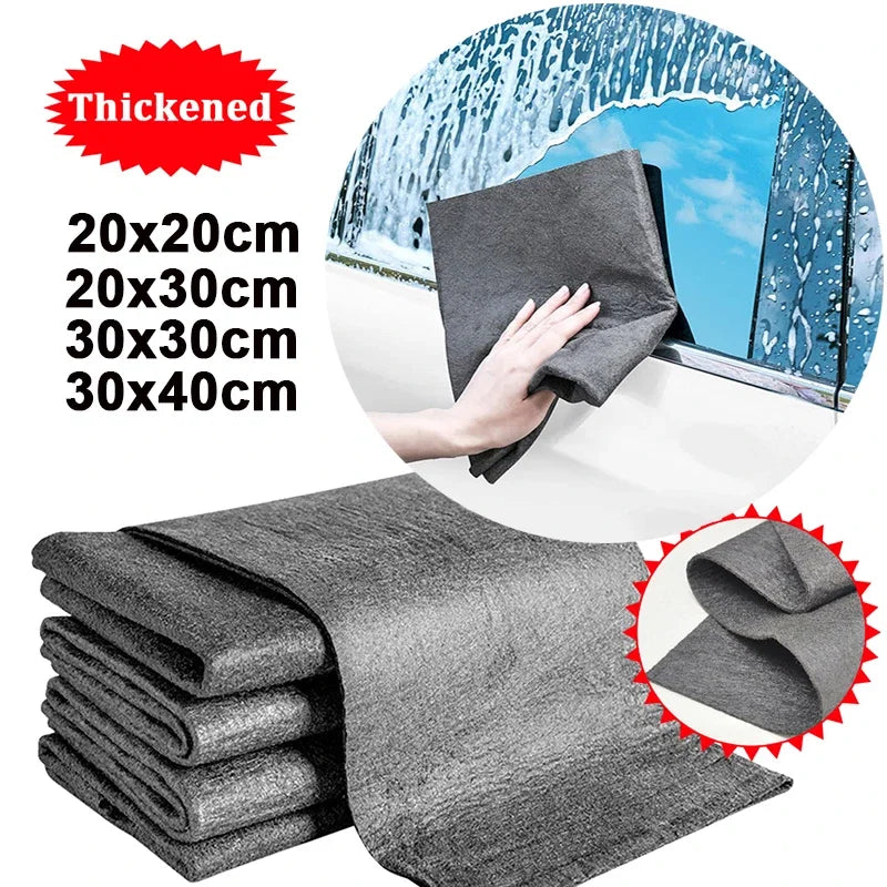Color: Red, Specification: 3pcs, Ships From: CHINA - New Thickened Magic Cleaning Cloth Microfiber Glass Clean Towel Reusable Washable Lint-free Cleaning Rags for Kitchen Glass Car