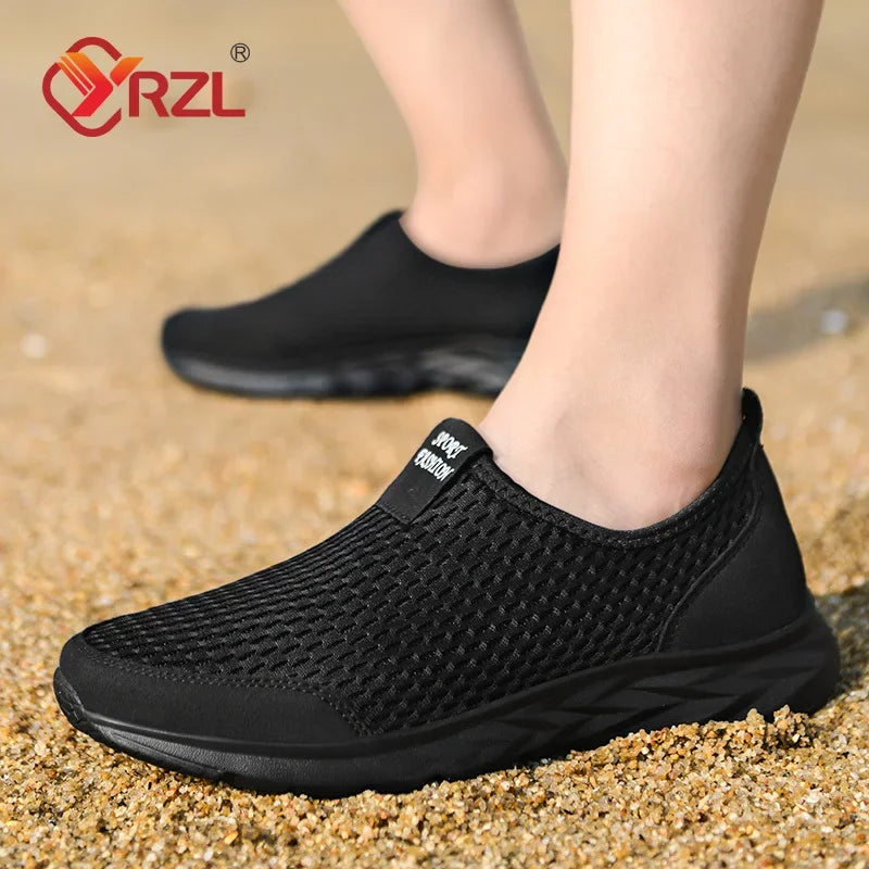 Breathable Mesh Casual Sneakers – Non-Slip Big-Size Fit