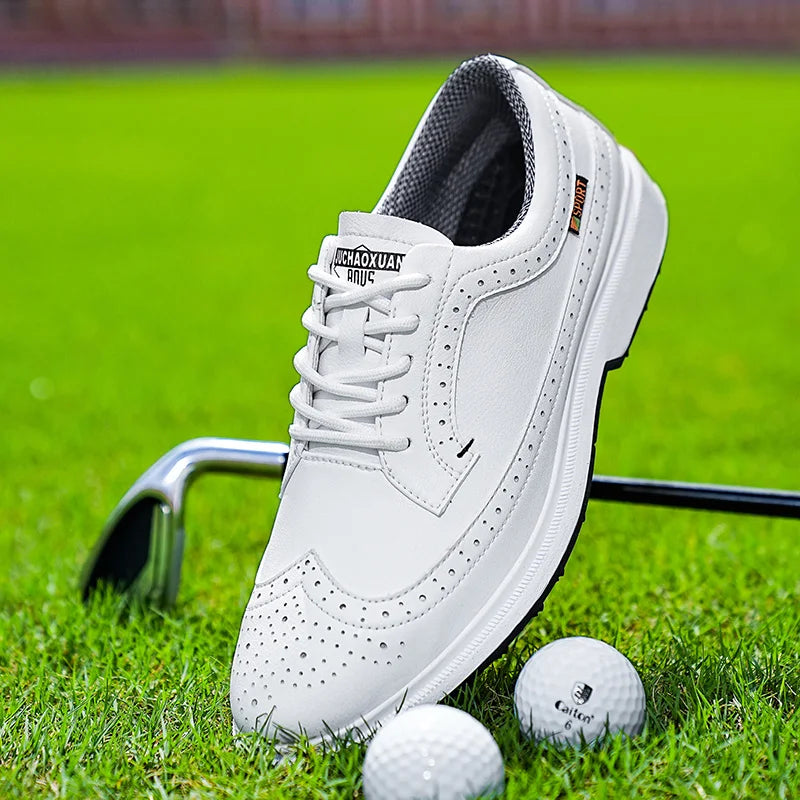 Men's Golf Shoes – Leather Breathable Competition Trainer