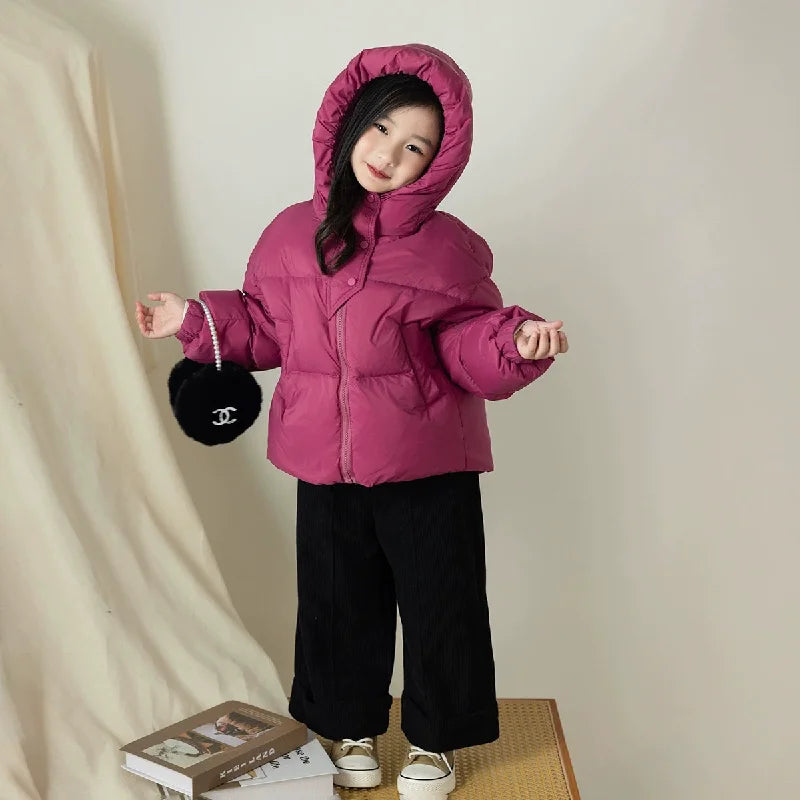 Winter Kids Down Coat – Hooded Warm Jacket for Boys & Girls