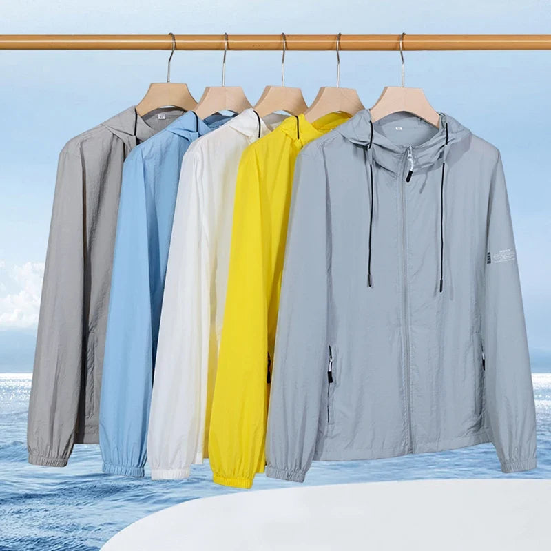 Sun Protection Jacket – Quick Dry Hooded Windbreaker for Men & Women