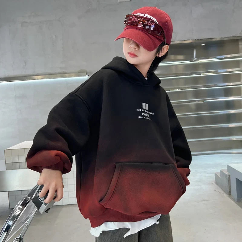 Kids Winter Hoodie – Warm Gradient Sweatshirt