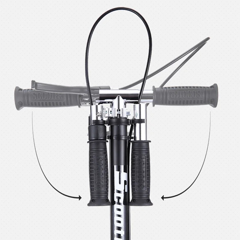 Portable Scooter Adult Scooter Foldable All-Iron Handbrake Scooter