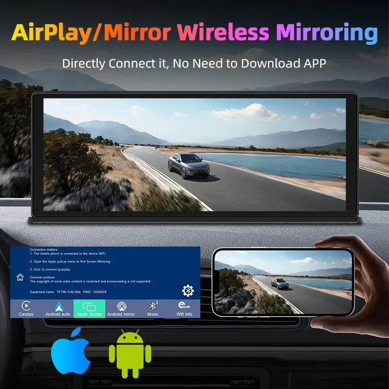 Vtopek Carplay Screen for Car, 11.3" HD Portable