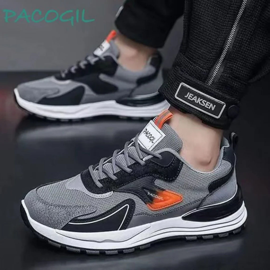 Breathable Mesh Running Sneakers – Lace-Up Comfort