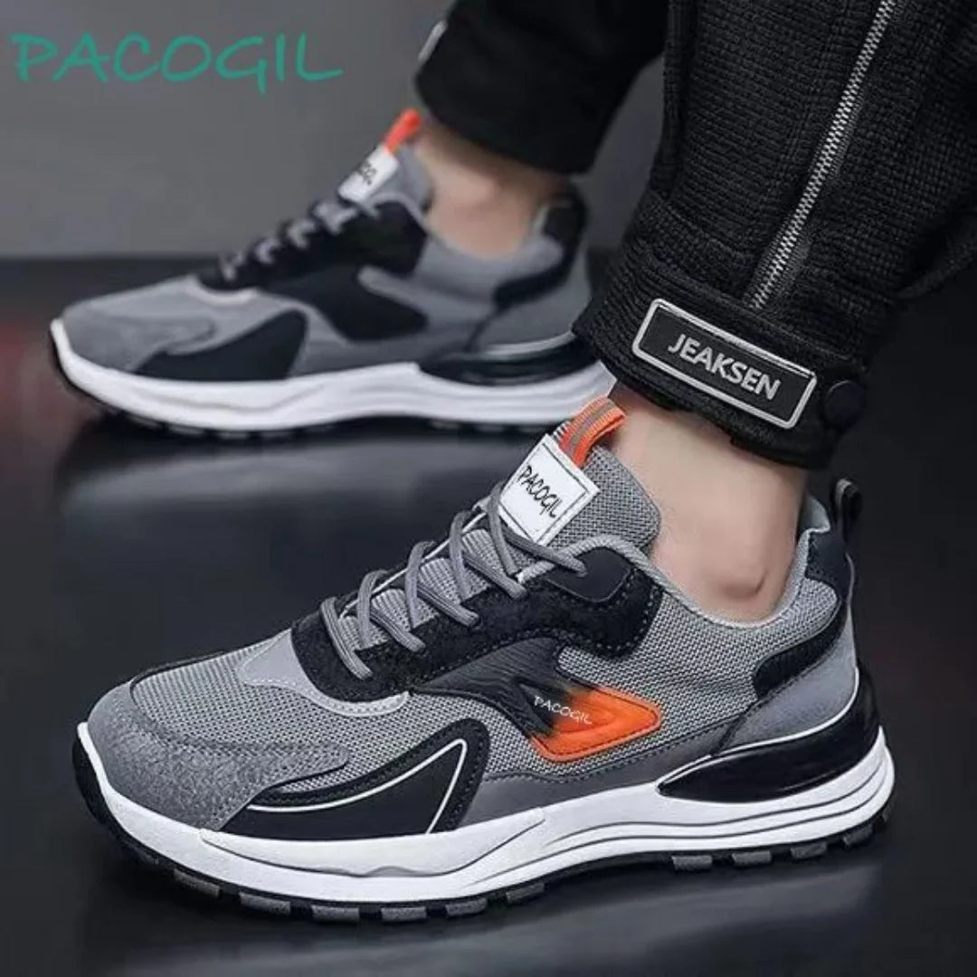 Breathable Mesh Running Sneakers – Lace-Up Comfort