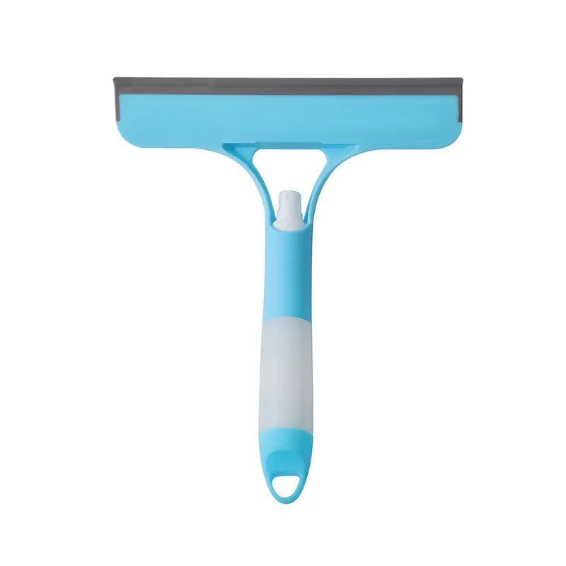 3 in 1 Window Cleaning Squeegee Multi Function Glass Mirror Wiper with Spray Bottle Microfiber Scrub Household Car Cleaner Tools