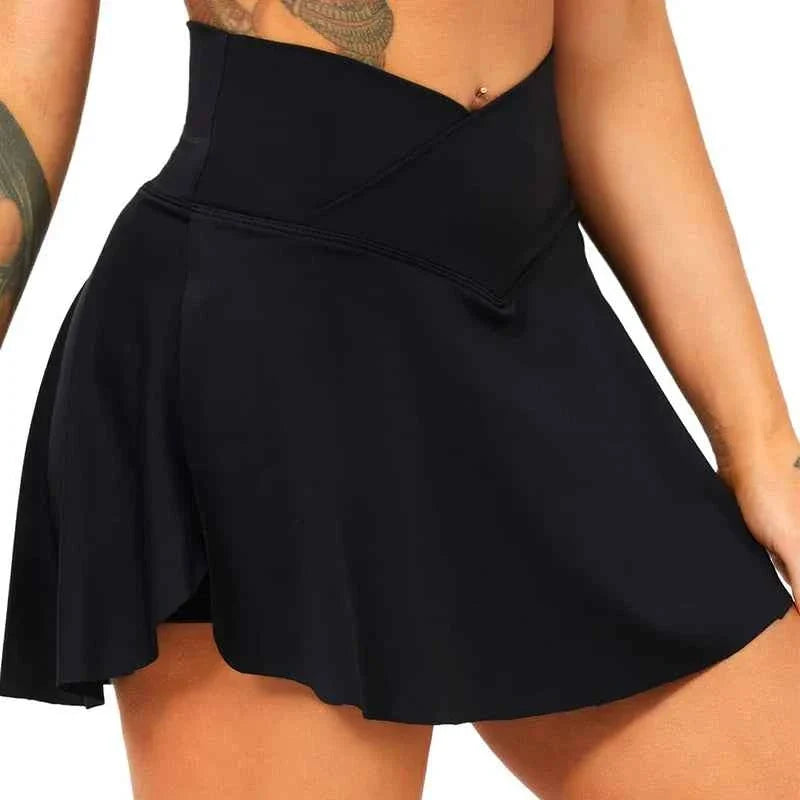 Women’s High Waist Pleated Tennis Skort with Pockets