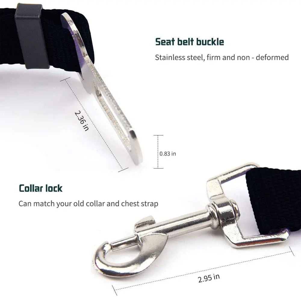 Dog Seat Belt | Quick Release Pet Safety Belt for Car Travel