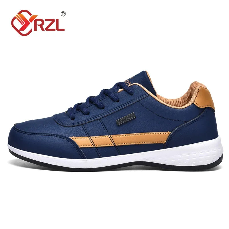 Men's Waterproof Leather Walking Sneakers - Classic