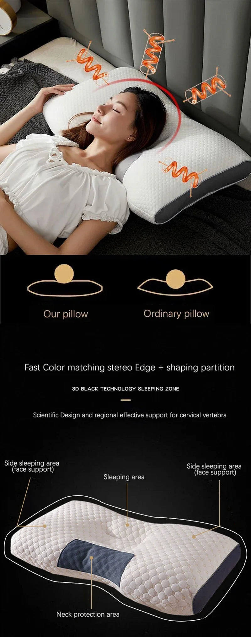 Neck Pillow Help Sleep And Protect The Neck Cervical Orthopedic