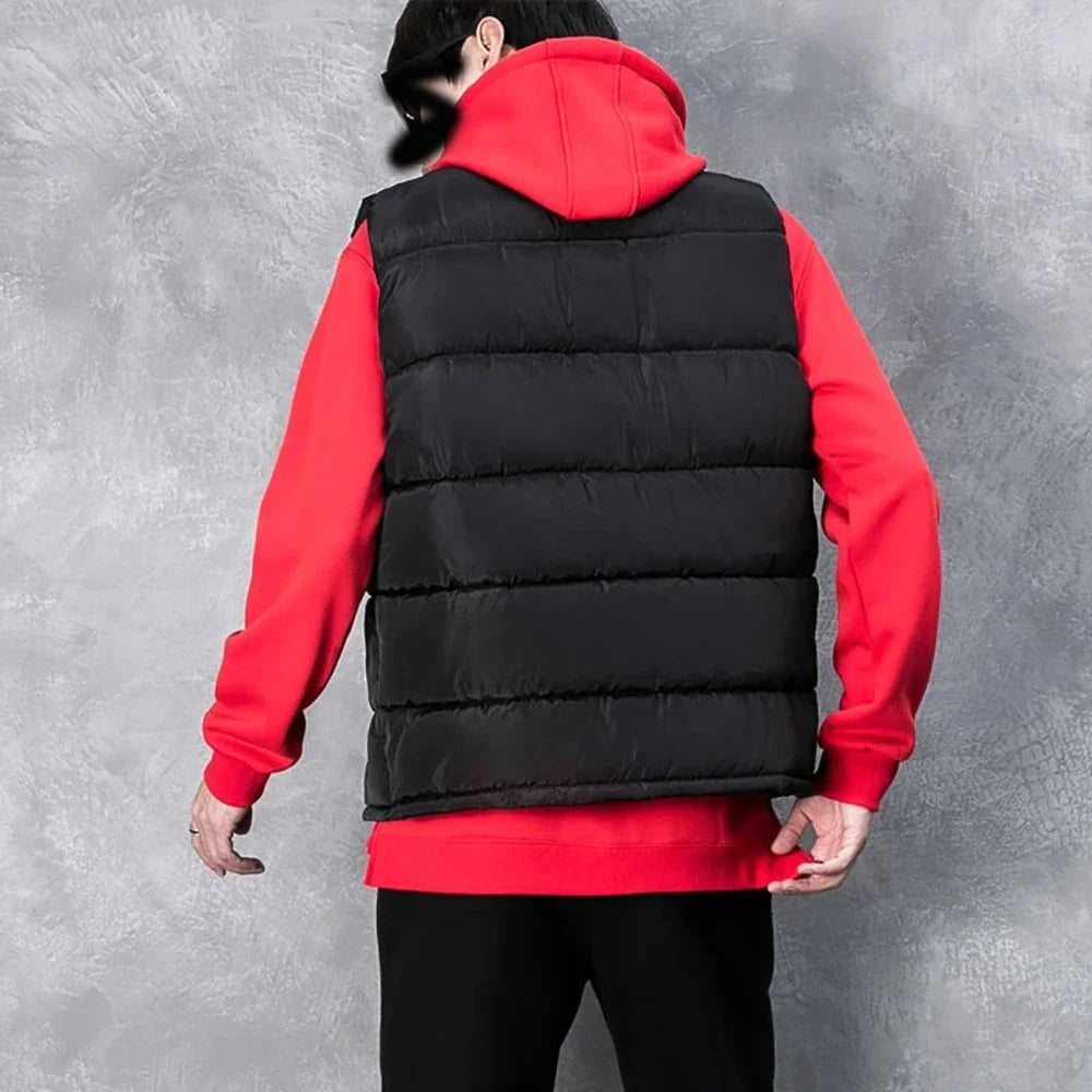 Mens Vest Jacket – Warm Sleeveless Waterproof Zipper Coat