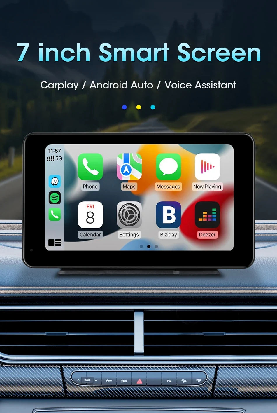 Vtopek Carplay Screen for Car, 11.3" HD Portable