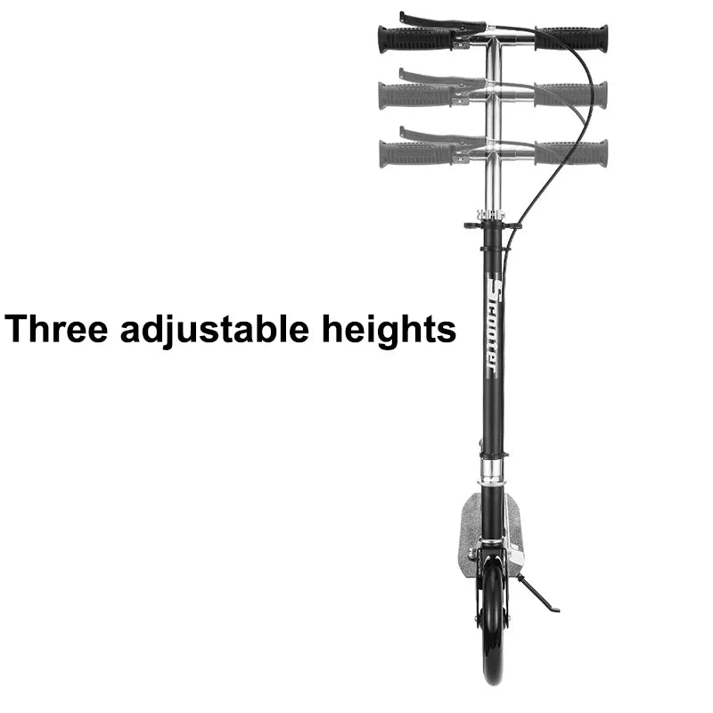 Portable Scooter Adult Scooter Foldable All-Iron Handbrake Scooter