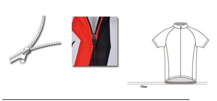 Mens Cycling Jersey Classic Black Cycling Racing Tops Short Sleeve