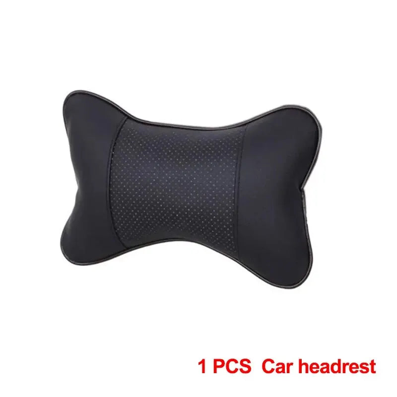 Car Neck Pillow – PU Leather Headrest Cushion for Comfort
