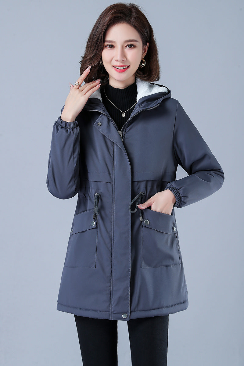 Women Winter Puffer Coat – Warm Cotton Hooded Casual Parka