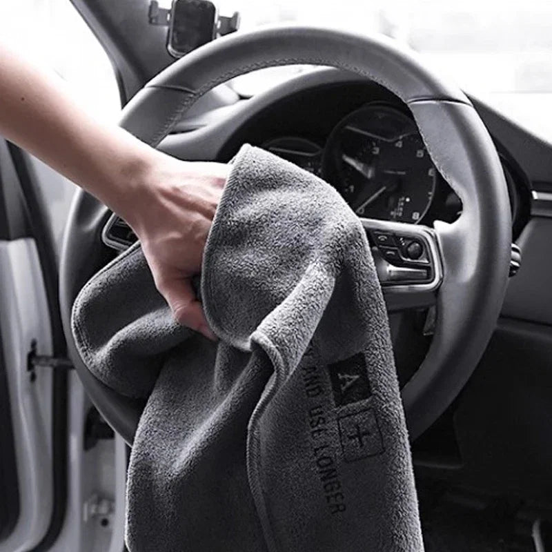 Color: Orange, Specification: 10pcs - 5/1PC High-end Microfiber Car Washing Towel Auto Cleaning Drying Cloth Hemming Car Care Detailing Cloth Water Absorption Car Rag