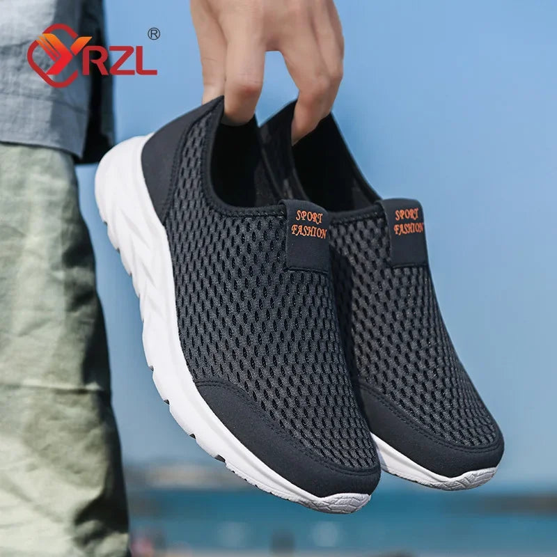Breathable Mesh Casual Sneakers – Non-Slip Big-Size Fit