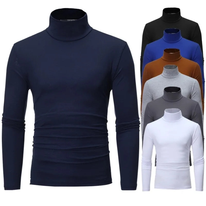 Men’s Thermal Shirt – Slim Fit High Neck Long Sleeve Winter Top