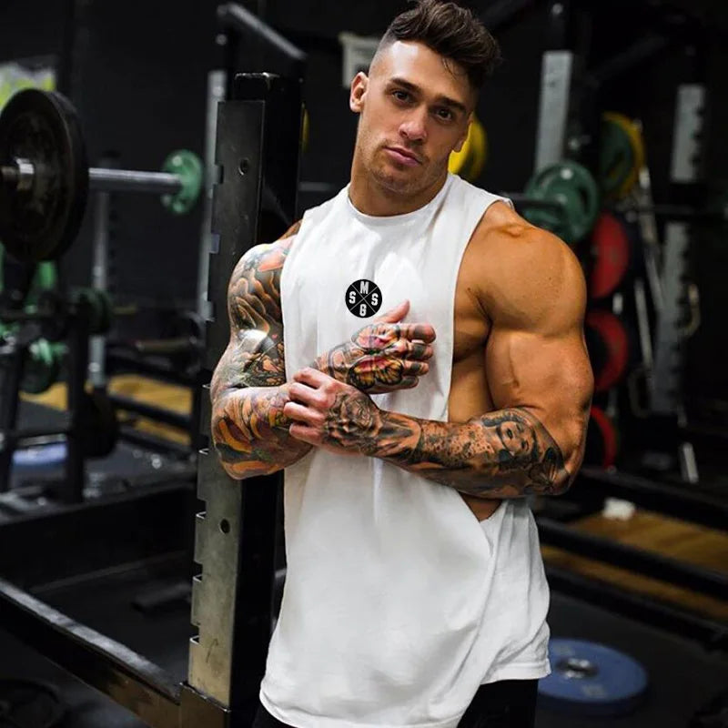 Muscle guys Low Cut Fitness Tank for Men