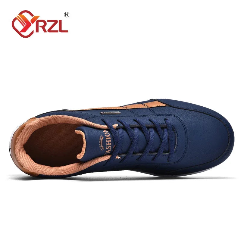 Men's Waterproof Leather Walking Sneakers - Classic
