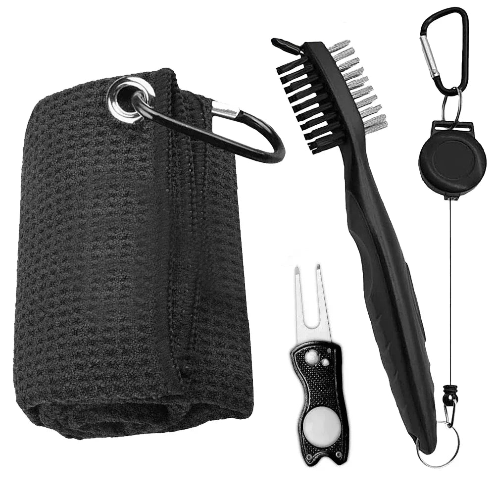 Golf Club Brush & Towel Cleaning Kit
