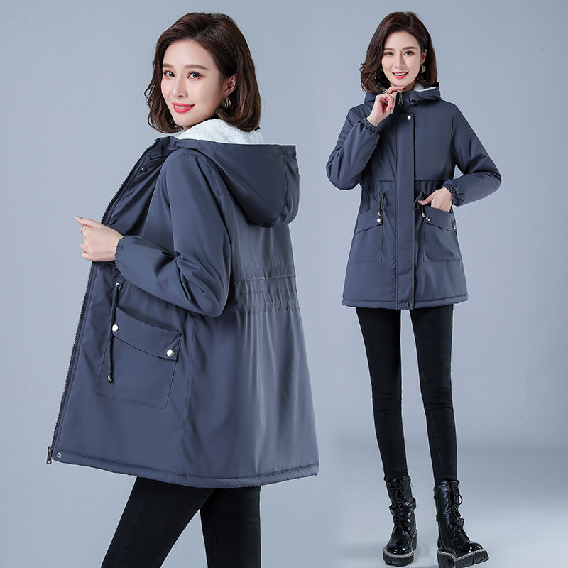 Women Winter Puffer Coat – Warm Cotton Hooded Casual Parka