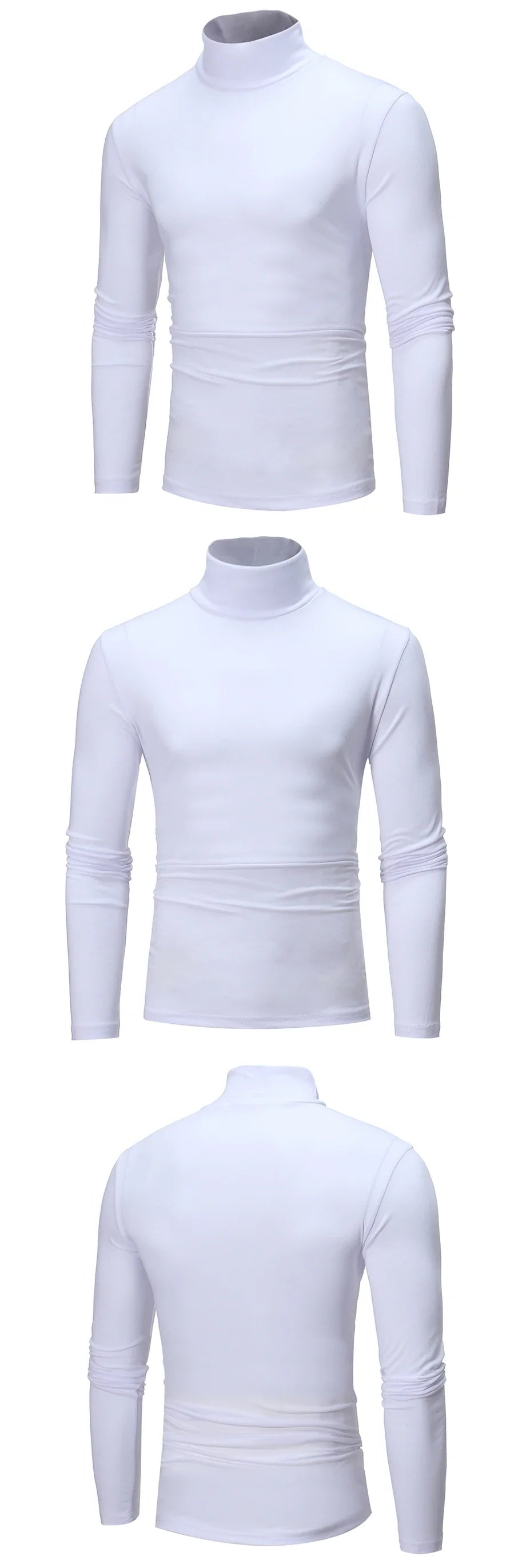 Men’s Thermal Shirt – Slim Fit High Neck Long Sleeve Winter Top