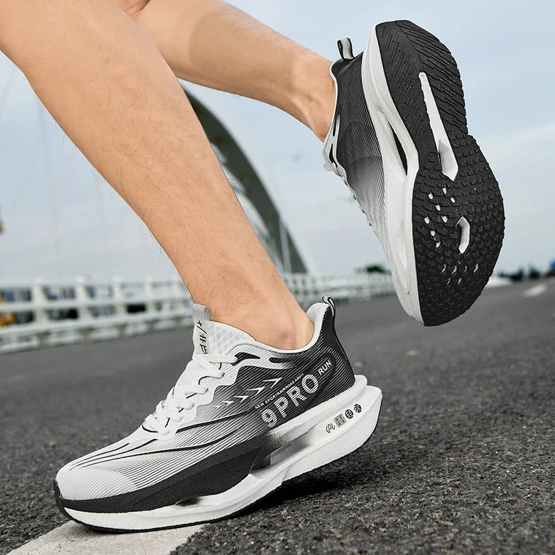 Carbon Board Running Shoes – Cushioned Marathon Sneaker