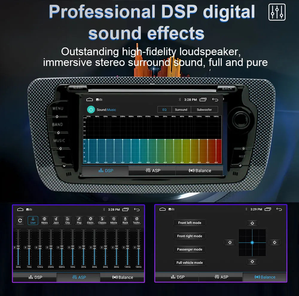 7" Touchscreen Car Stereo Head Unit For Seat Ibiza 6j 2009 - 2013 Multimedia Player GPS Navigation Carplay Android Auto Radio