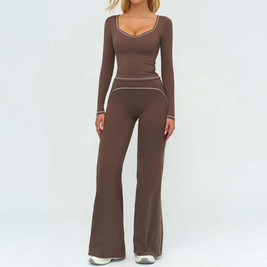 Women's Yoga Set 2 Piece Tracksuit Long Sleeve Sportswear