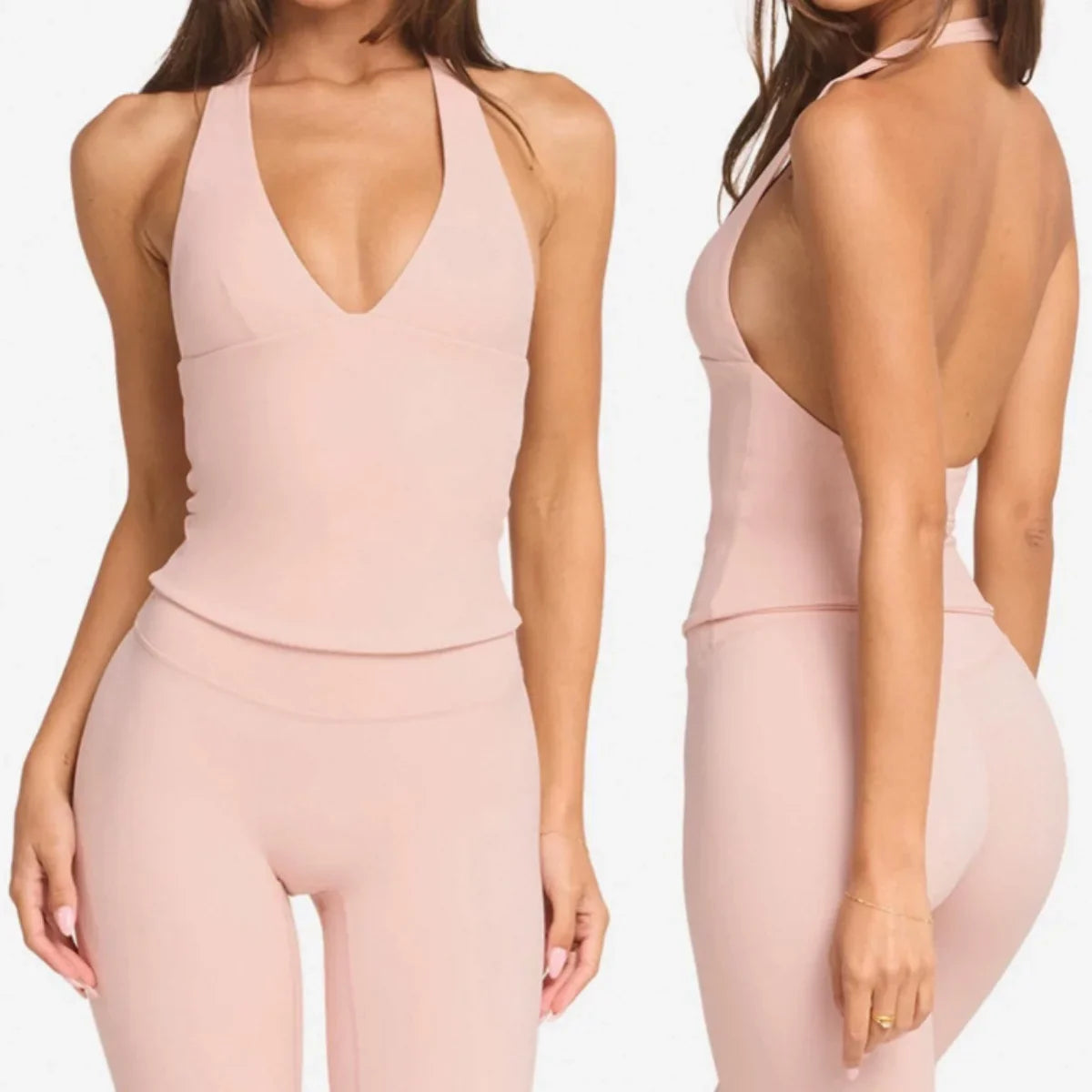 Woman Top Gym Impact Halter Top