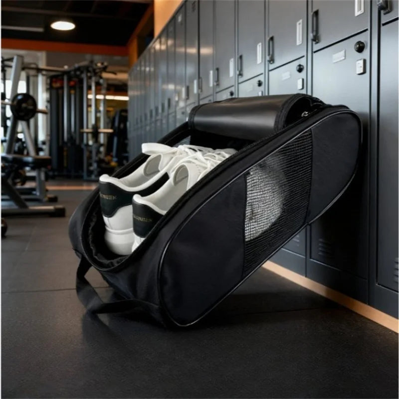Golf Shoe Bag – Breathable Oxford Cloth Carrier, Black