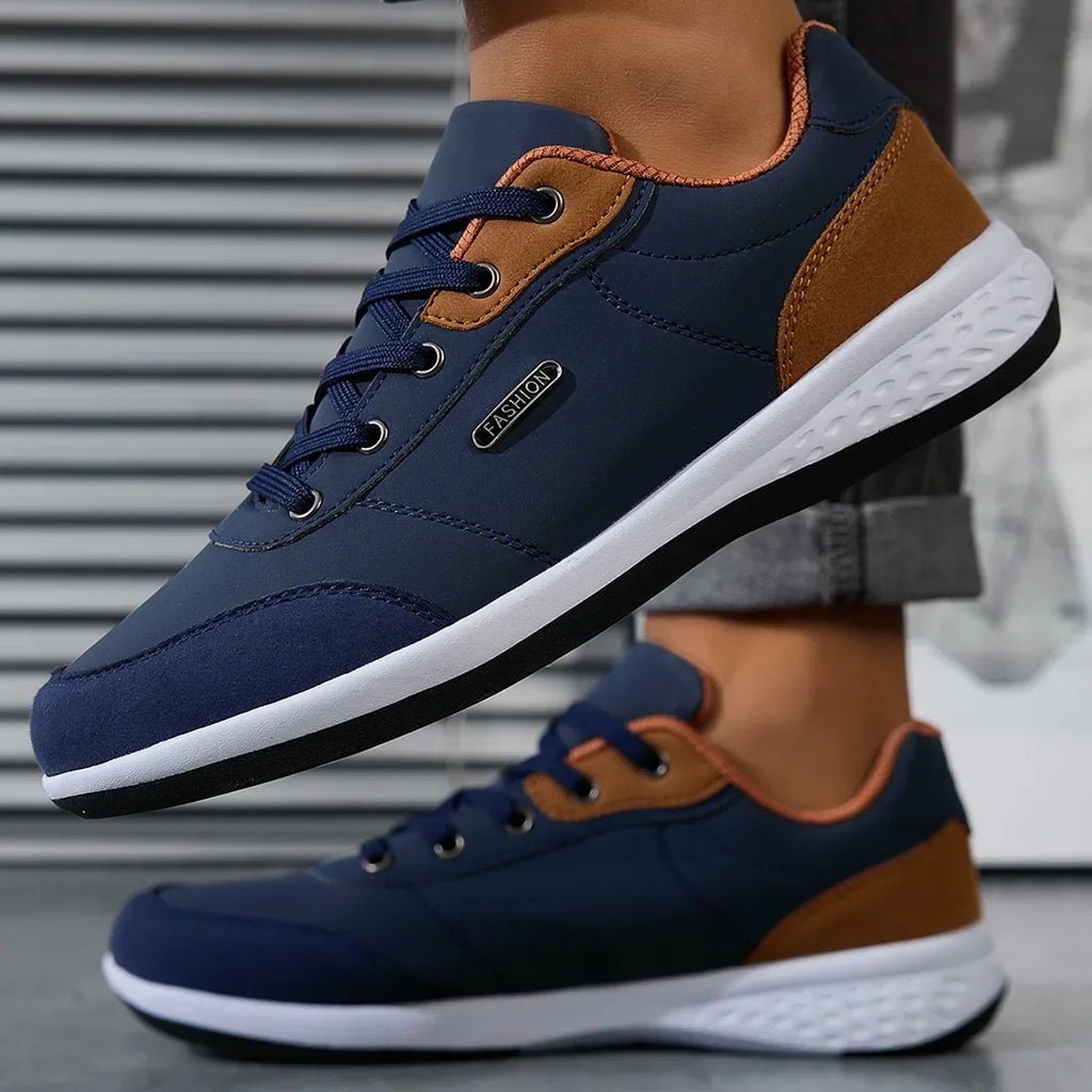 Waterproof Leather Sneakers – Spring Autumn Walking Shoe