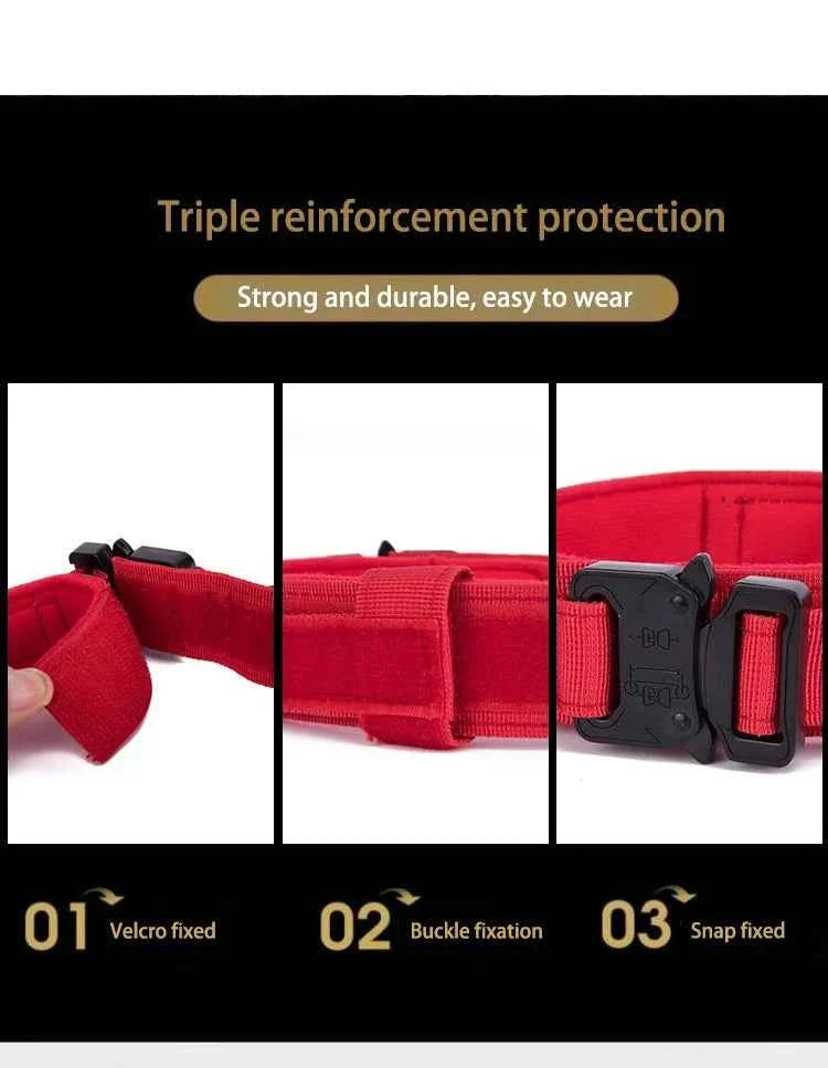 Durable Nylon Dog Collar with Reflective Leash Set