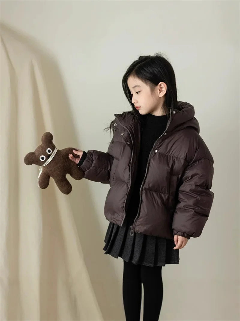 Winter Kids Down Coat – Hooded Warm Jacket for Boys & Girls