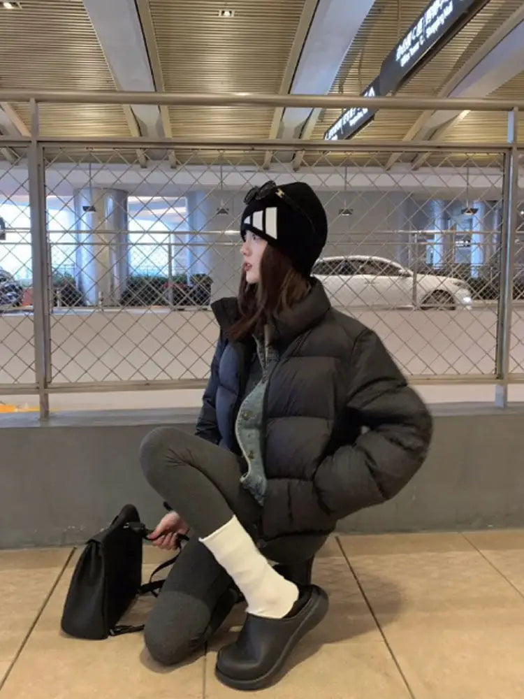 Winter Clothes Women Warm Cropped Jacket