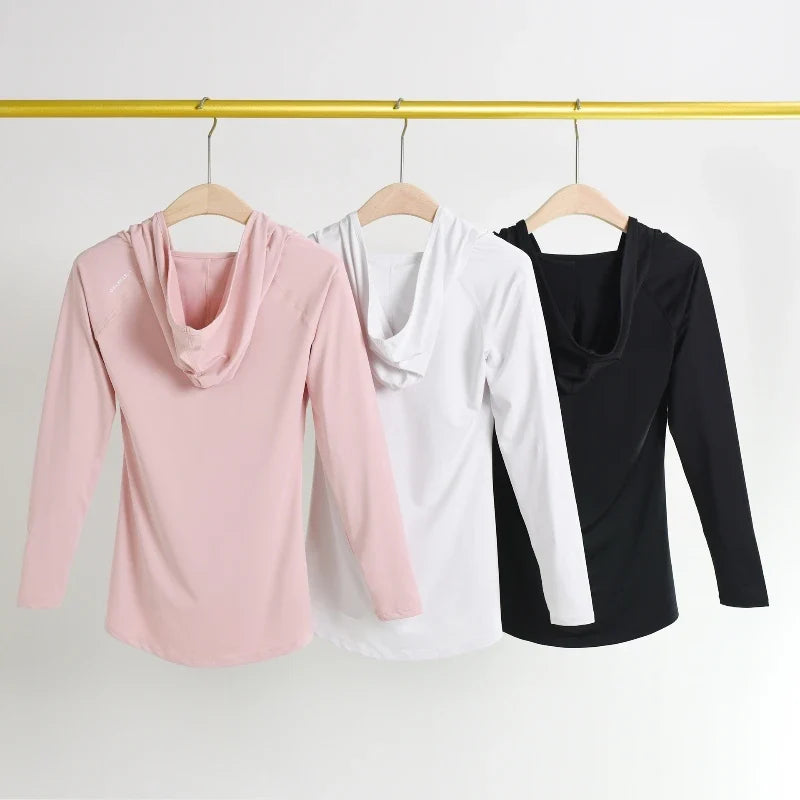 AirFlow Women's Hooded Yoga & Running Tee