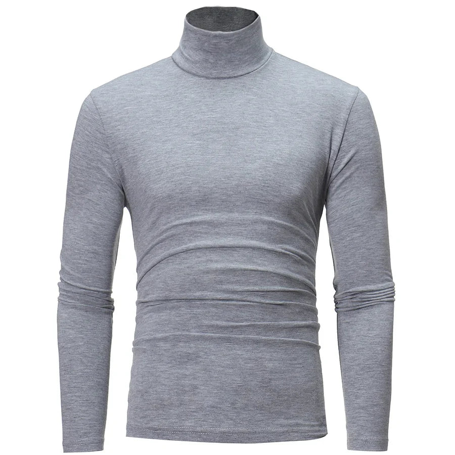 Men’s Thermal Shirt – Slim Fit High Neck Long Sleeve Winter Top
