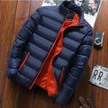 Mens Winter Jackets Fashion Casual Windbreaker Stand Collar