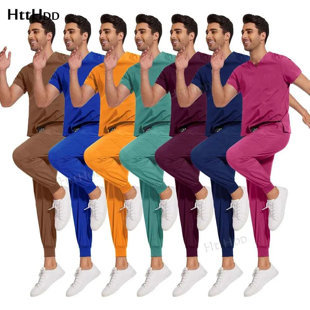 Unisex Nurse Scrubs Suit - Top & Pants