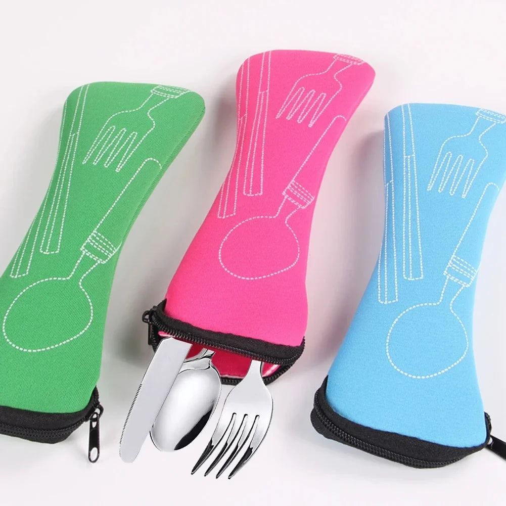 Portable Cutlery Bag | Travel Storage Pouch for Fork and Spoon