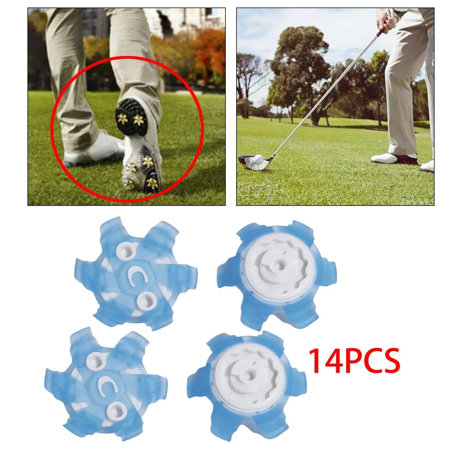Golf Shoe Spikes – TPU Fast-Rotating Replacements, 14-Pack