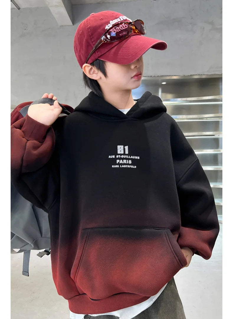 Kids Winter Hoodie – Warm Gradient Sweatshirt
