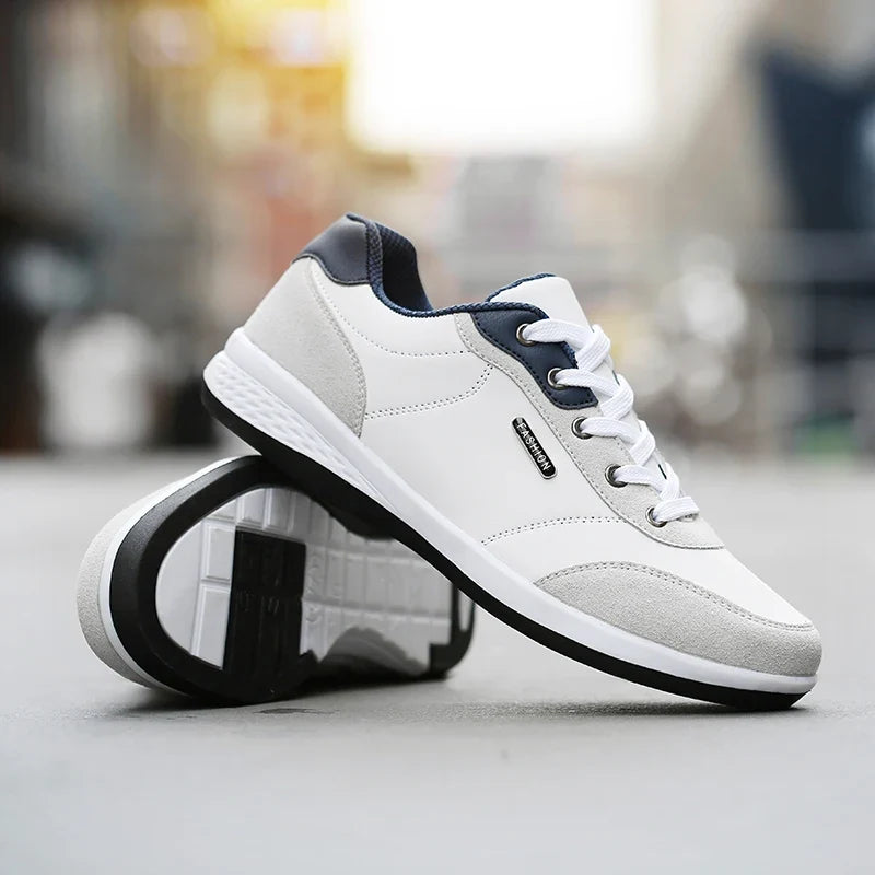 Men's Waterproof Leather Walking Sneakers
