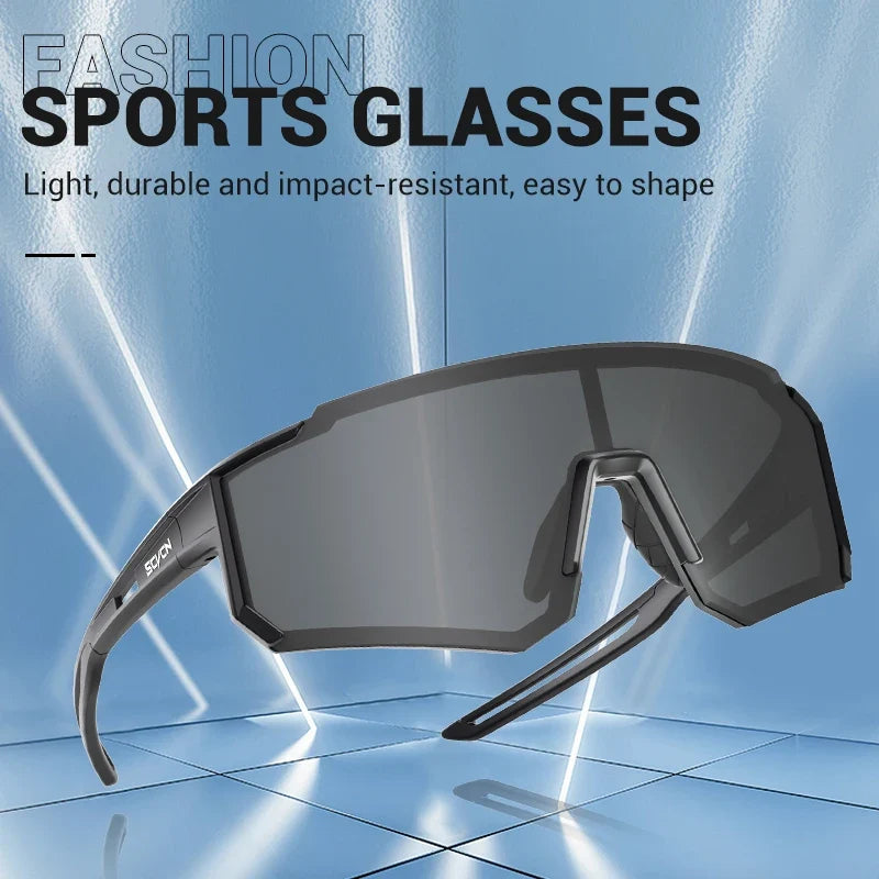 SCVCN New Cycling Sunglasses Men MTB Riding Glasses Women Outdoor Sports UV400 Running Hiking Sunglasses Bike Bicycle Eyewear