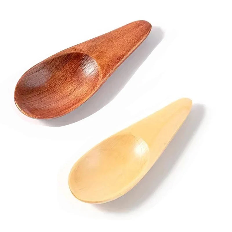 Wooden Mini Salt Spoon | Small Solid Wood Condiment Spoon