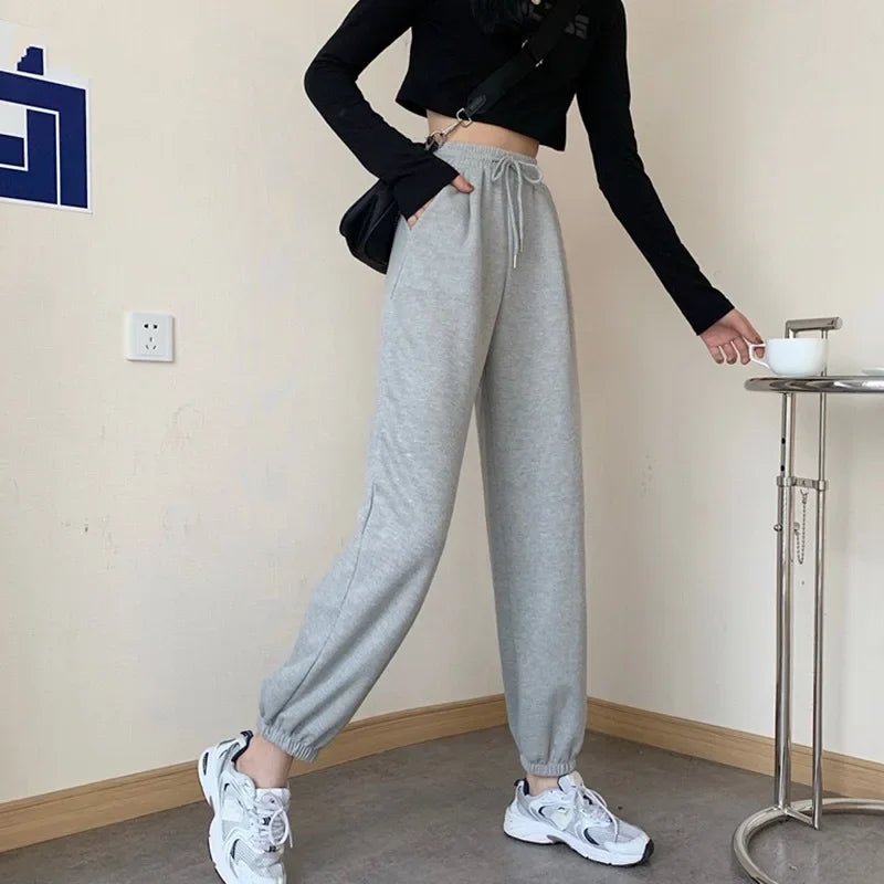 Women Joggers Pants – Oversized Drawstring Hip Hop Sweatpants